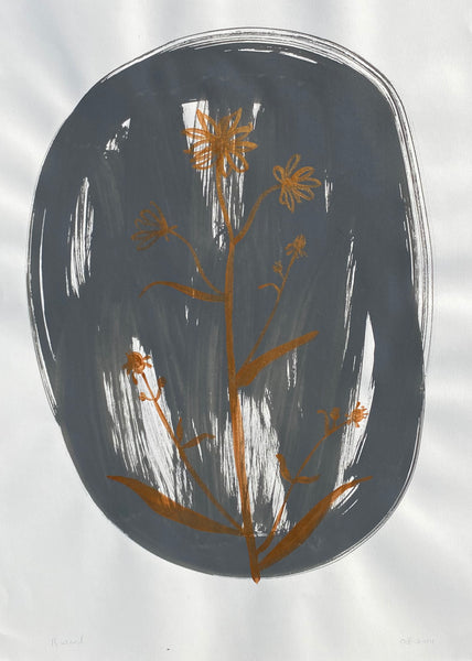 Gold Swamp Sunflower on Dark Grey