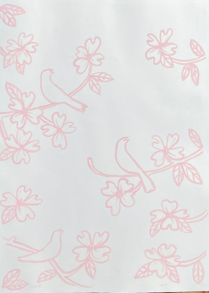 Pink Dogwood & Songbirds