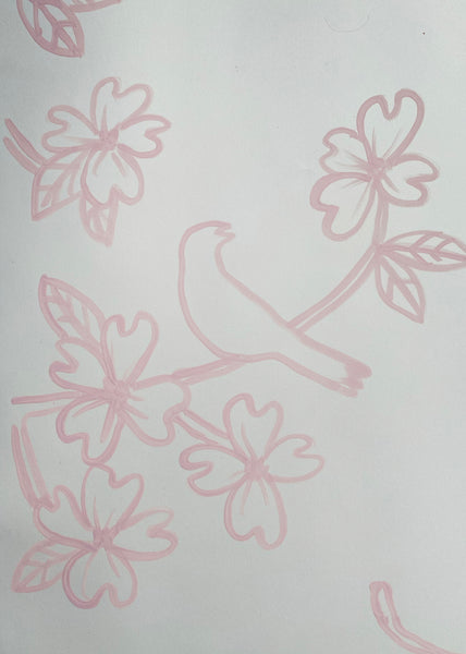 Pink Dogwood & Songbirds