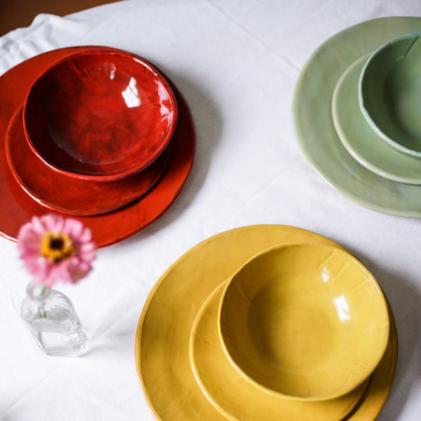 Dessert Plate / r.wood studio / salad / handmade / ceramics / pottery /  everyday / blue dinnerware