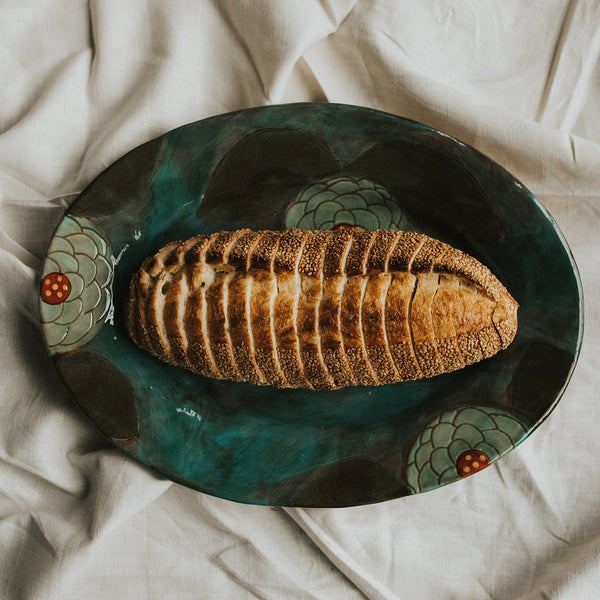 Oval Zinnia Platter | Hannah