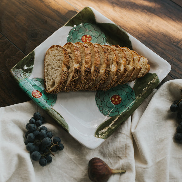 Square Zinnia Platter | Hannah