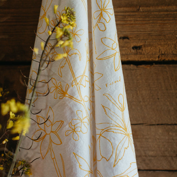 R.Wood Tea Towel | Spring Gold
