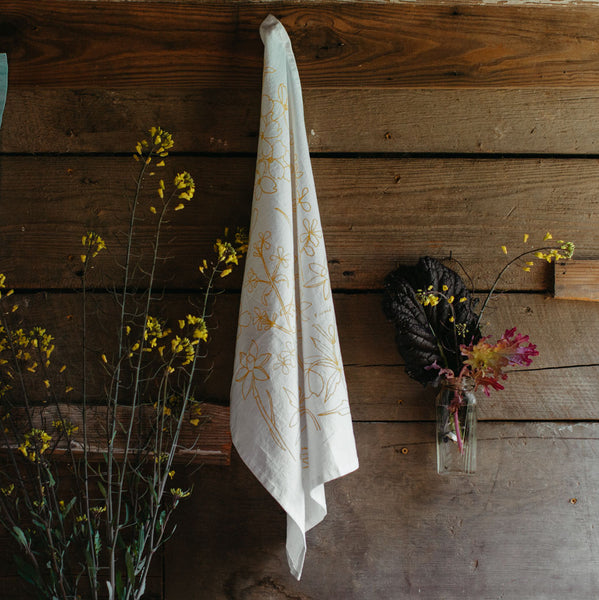 R.Wood Tea Towel | Spring Gold