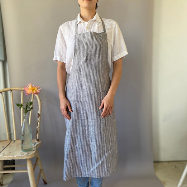 Full Apron | Gray Stripe