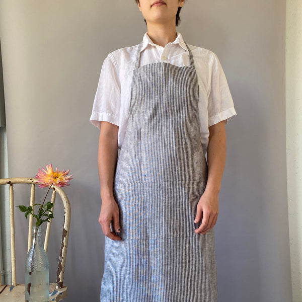 Full Apron | Gray Stripe