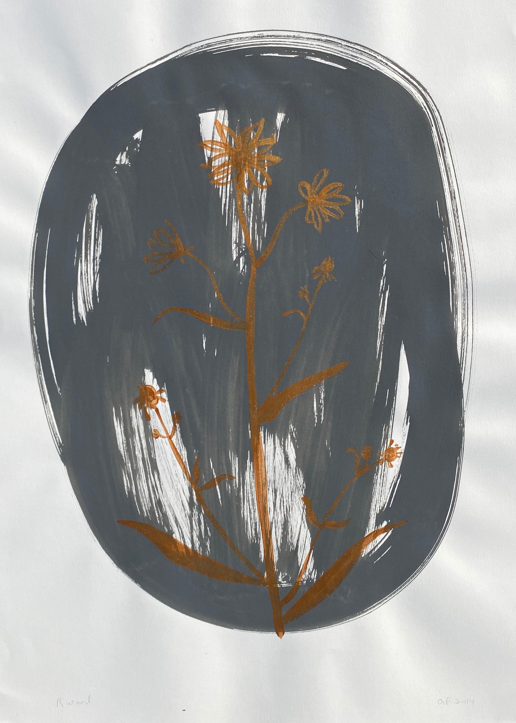 Gold Swamp Sunflower on Dark Grey