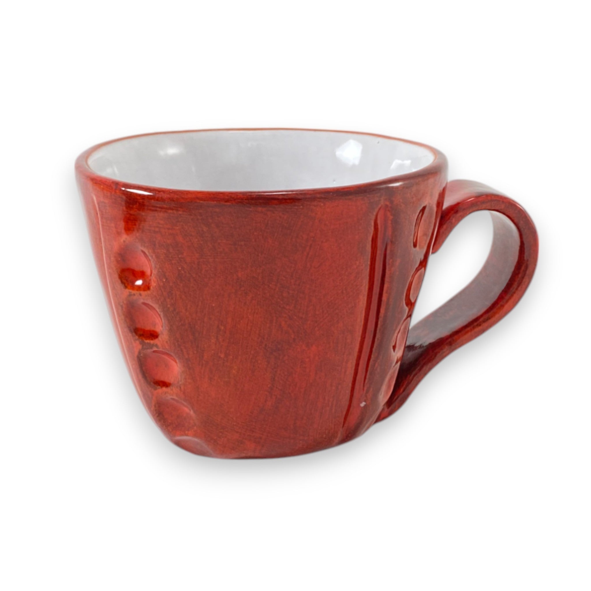 Two Tone Latte Cup | Rustic Red & Cotton