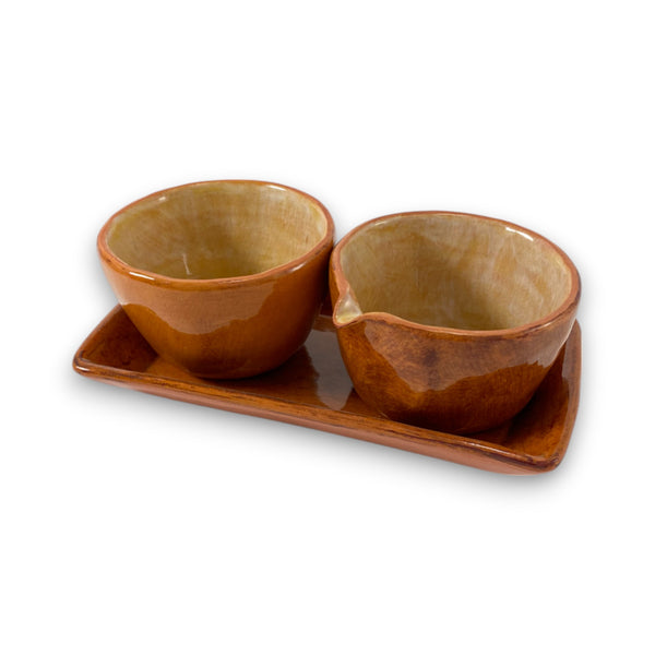 Sugar, Creamer, Tray Set | Maple & Wheat I