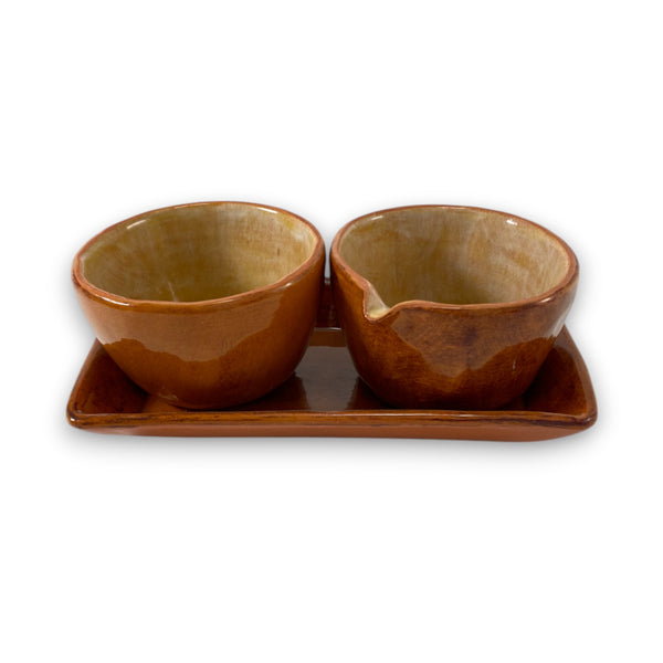 Sugar, Creamer, Tray Set | Maple & Wheat I