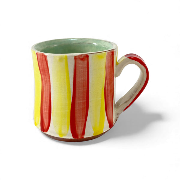 Striped Big Cup | Red+Gold