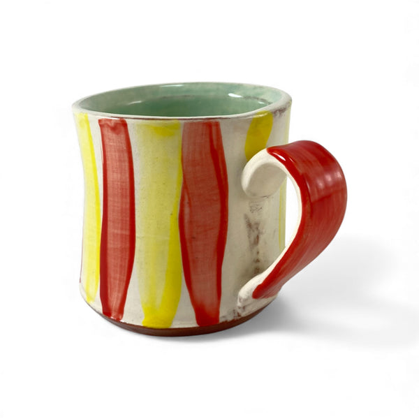 Striped Big Cup | Red+Gold