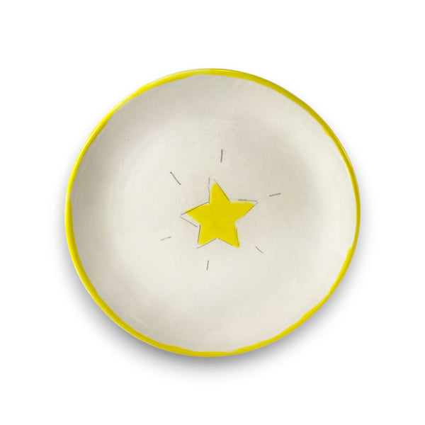 Starlight Dessert Plate | Gold Rim