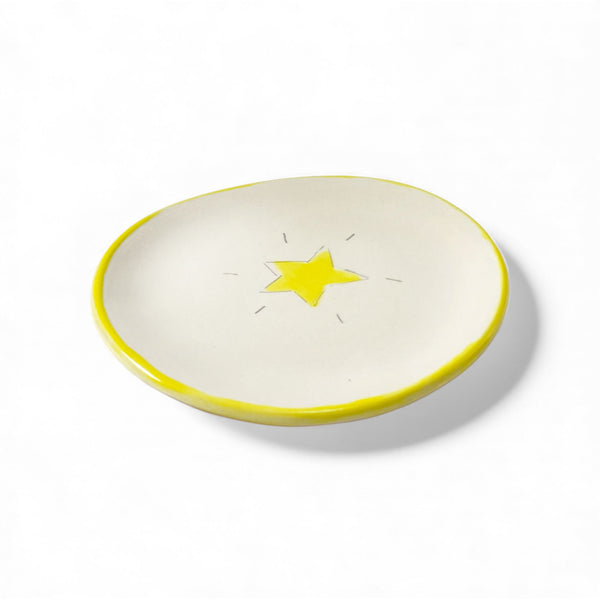 Starlight Dessert Plate | Gold Rim