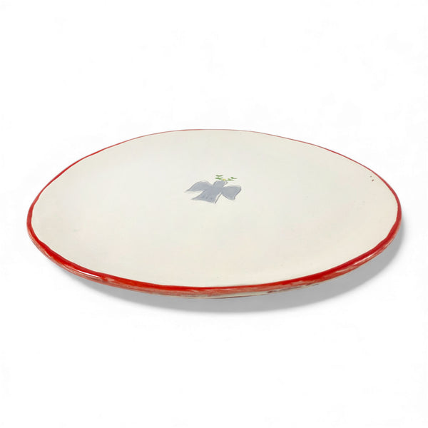 Peace Dove Charger | Poppy Rim