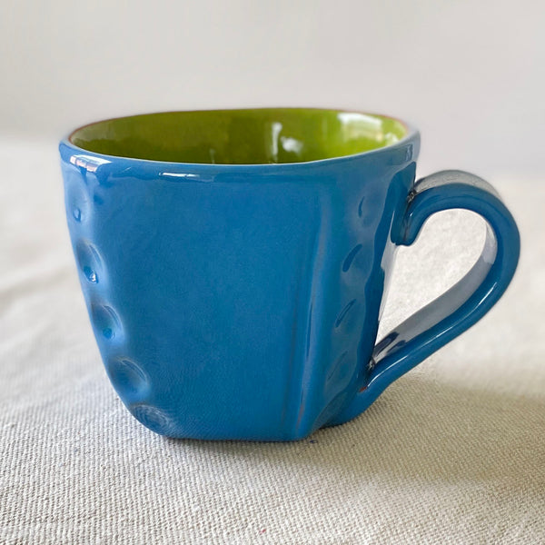 Two-Tone Latte Cup | Summer Sky & Chartreuse