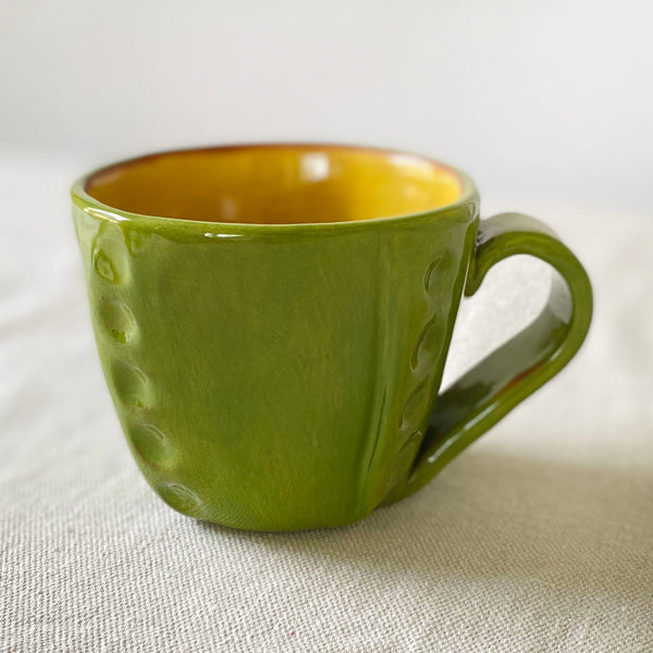Two-Tone Latte Cup | Chartreuse & Gold