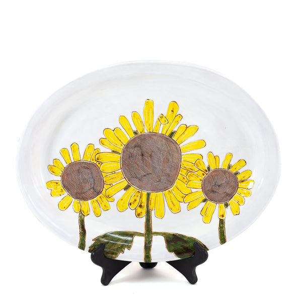 Sunflower Oval Platter III