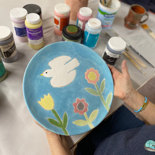 Paint Your Own Platter Workshop: Peace Dove