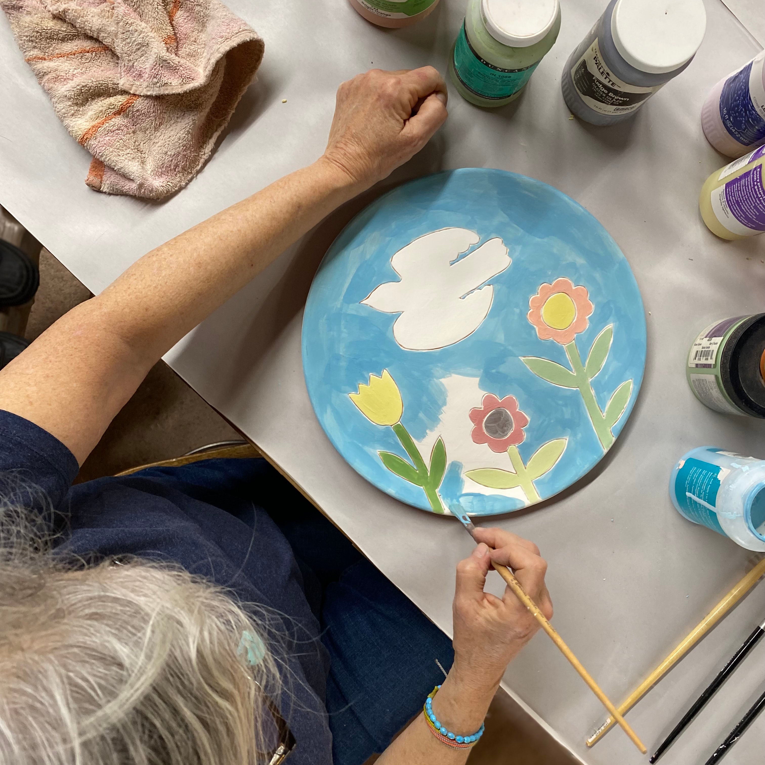 Paint Your Own Platter Workshop: Peace Dove