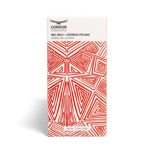 Condor Chocolate Bar | 48% Milk Chocolate & Georgia Pecans