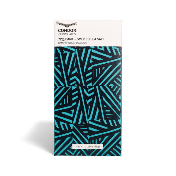 Condor Chocolate Bar | 72% Dark & Smoked Sea Salt