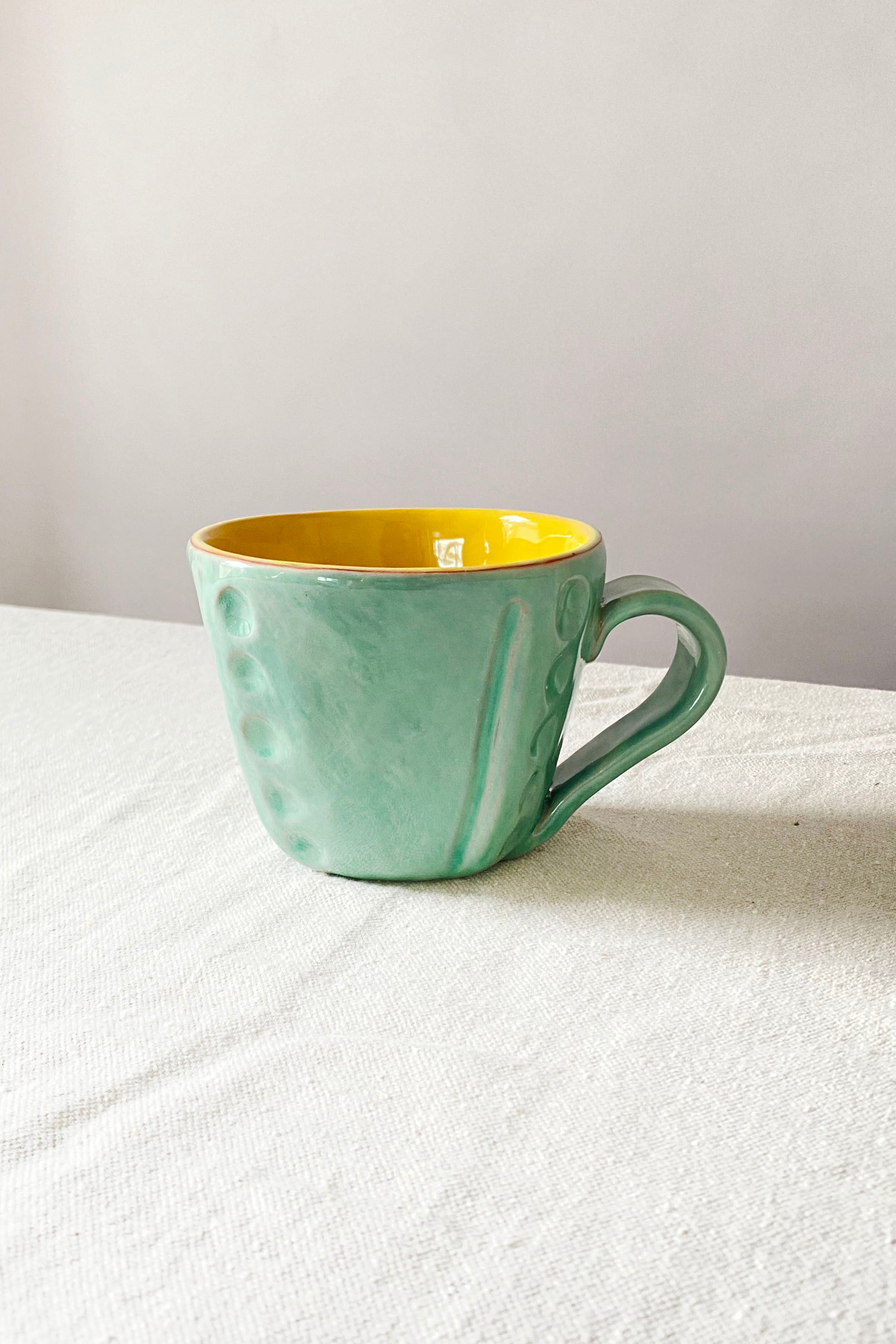 Two-Tone Latte Cup | Surf & Gold