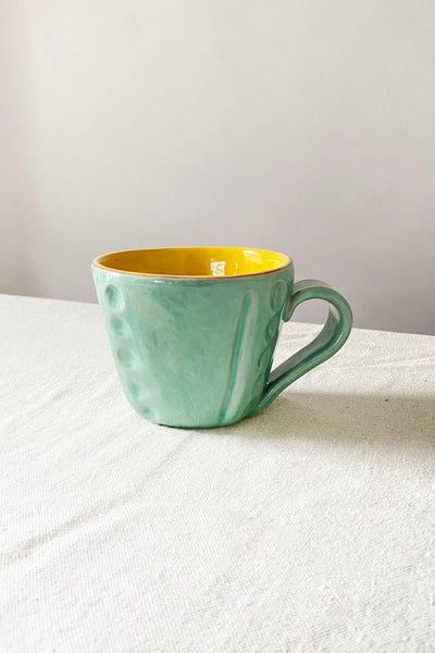 Two-Tone Latte Cup | Surf & Gold