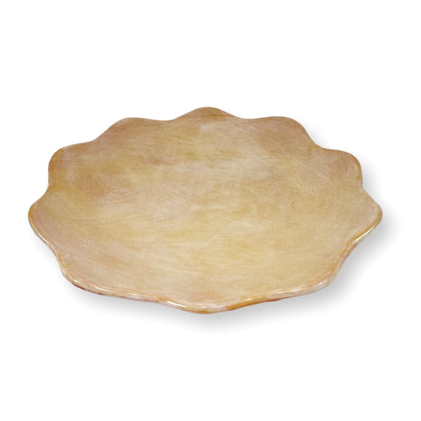 Seconds Scallop Plate | Wheat