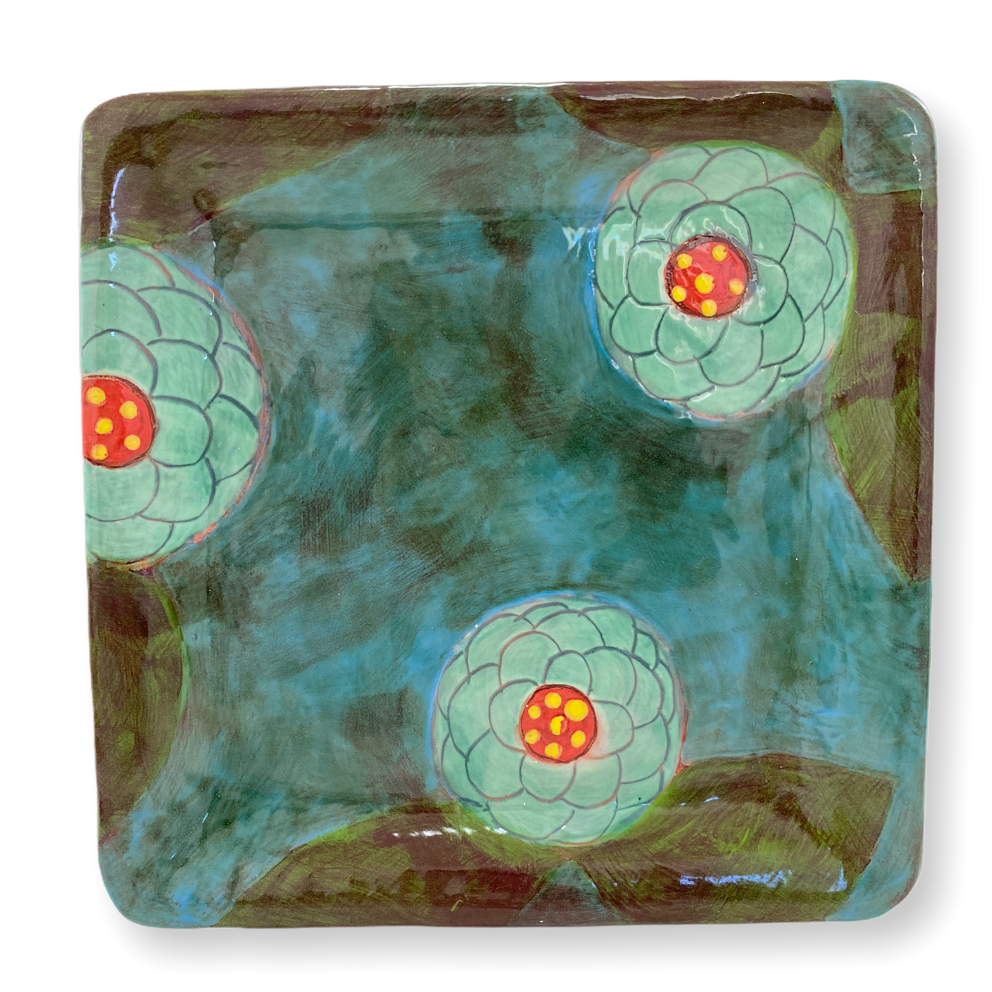 Square Zinnia Platter | Hannah