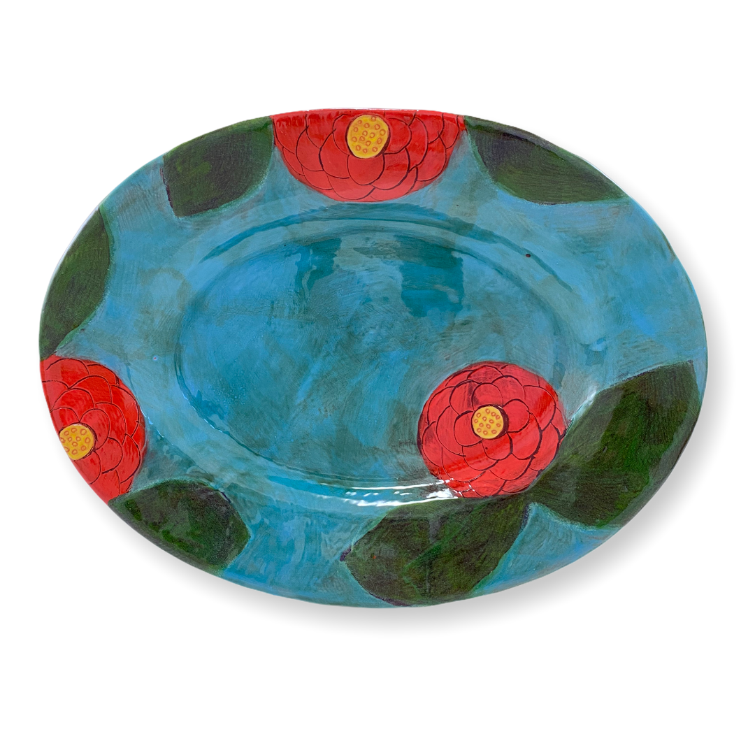 Oval Zinnia Platter | Hannah